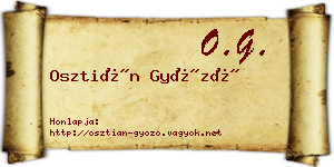Osztián Győző névjegykártya